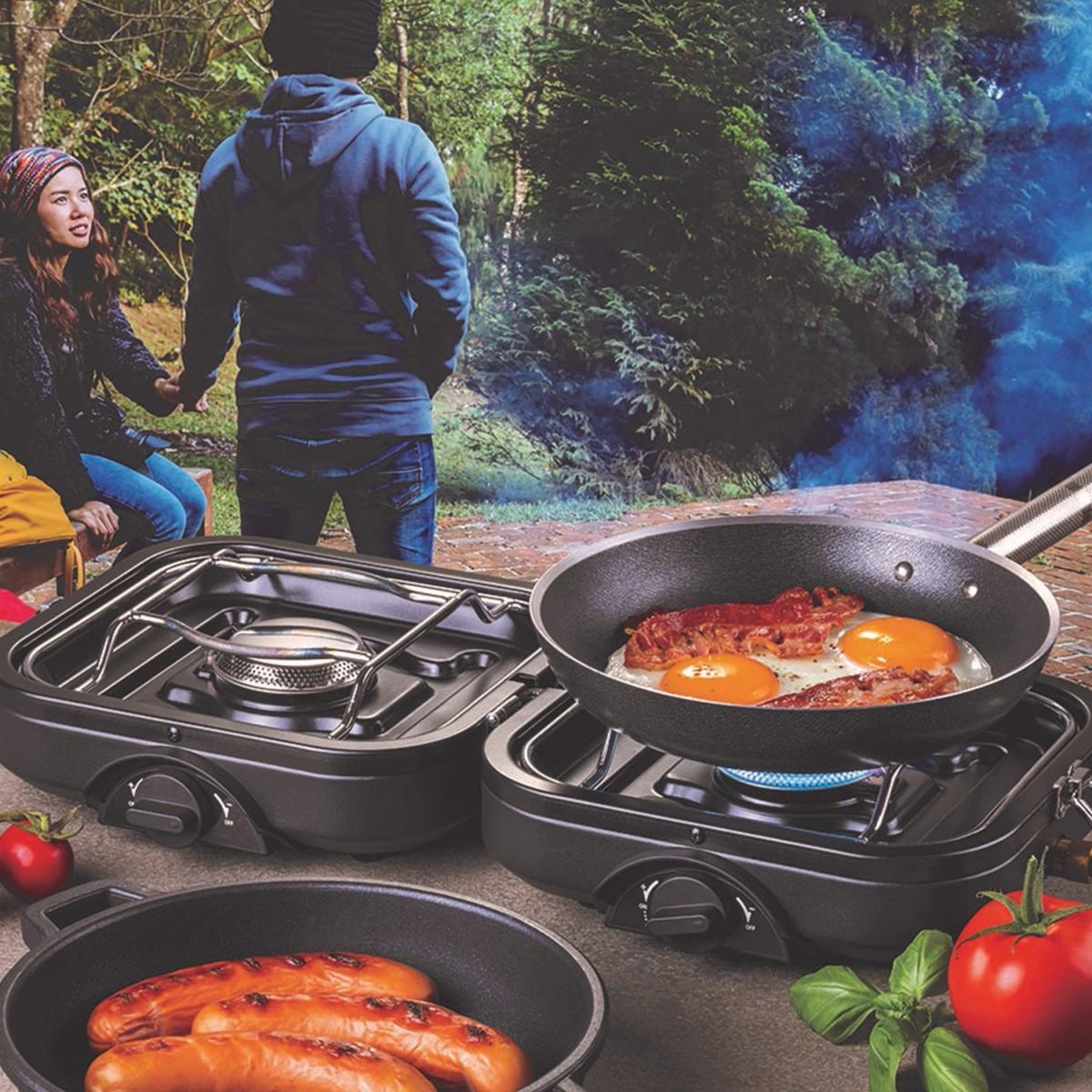 Voir la diapositive 5 : Kemper Réchaud gaz 2 feux 4600w pliable + cartouche de gaz kemper