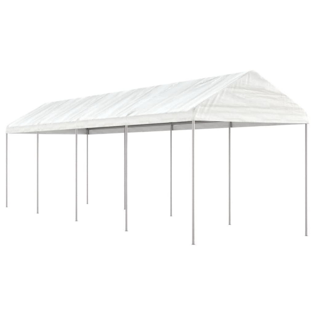 VIDAXL Belvedere avec toit blanc 8,92x2,28x2,69 m polyethylene