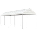 VIDAXL Belvedere avec toit blanc 8,92x2,28x2,69 m polyethylene