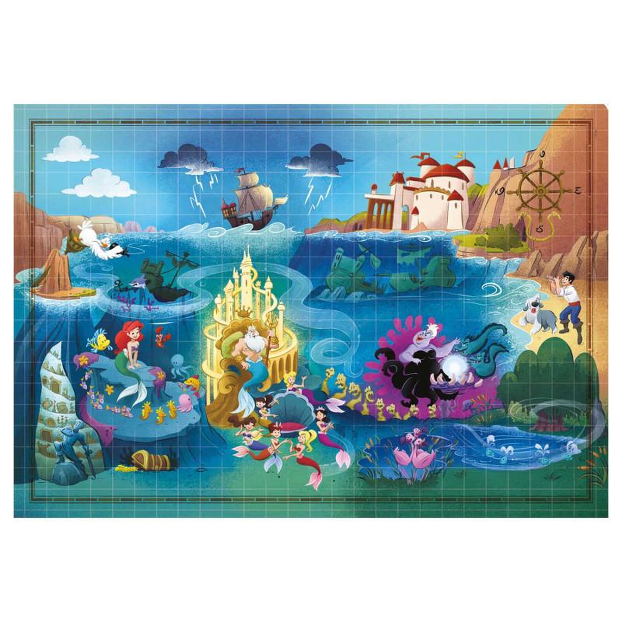Voir la diapositive 2 : CLEMENTONI Clementoni World Map Puzzle La petite sirène 1000 pièces