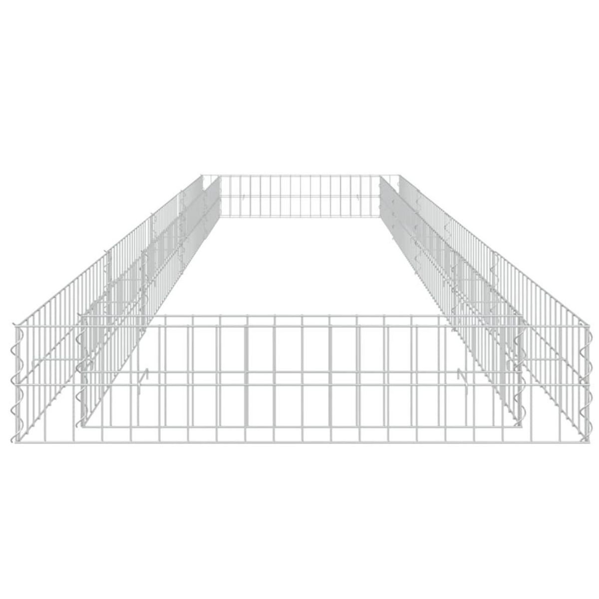 VIDAXL Lit sureleve a gabion Acier galvanise 400x100x20 cm