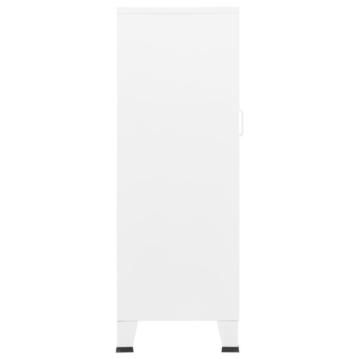 VIDAXL Coffre de rangement industriel Blanc 70x40x115 cm Metal