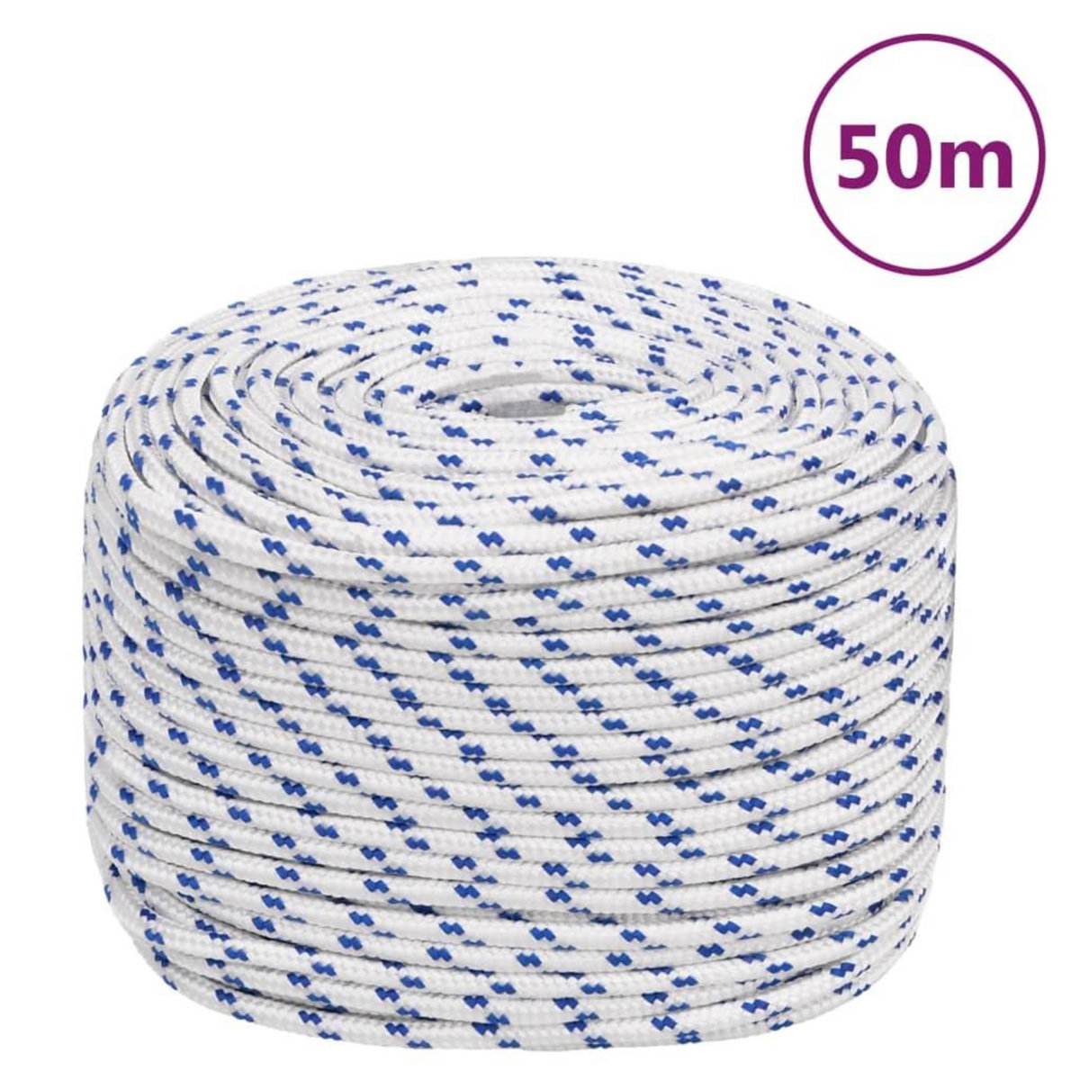 VIDAXL Corde de bateau Blanc 6 mm 50 m Polypropylene