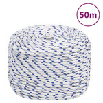 VIDAXL Corde de bateau Blanc 6 mm 50 m Polypropylene