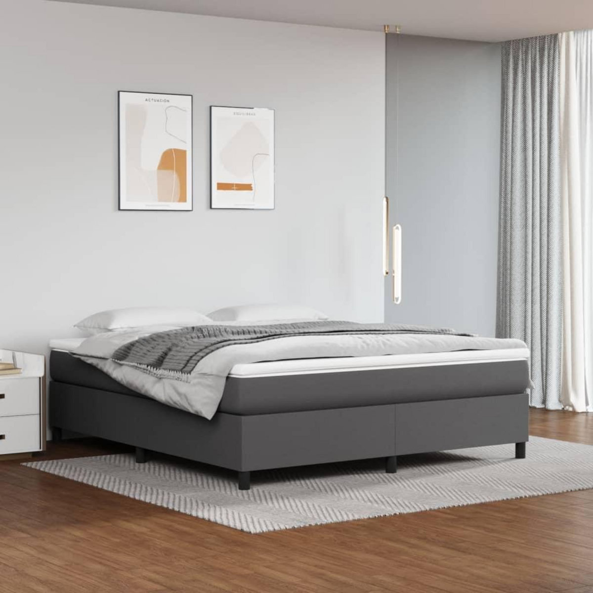 VIDAXL Cadre de lit sans matelas gris 180x200 cm similicuir