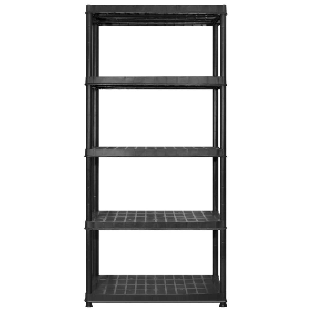 VIDAXL Etagere de rangement 5 niveaux Noir 274,5x45,7x185 cm Plastique
