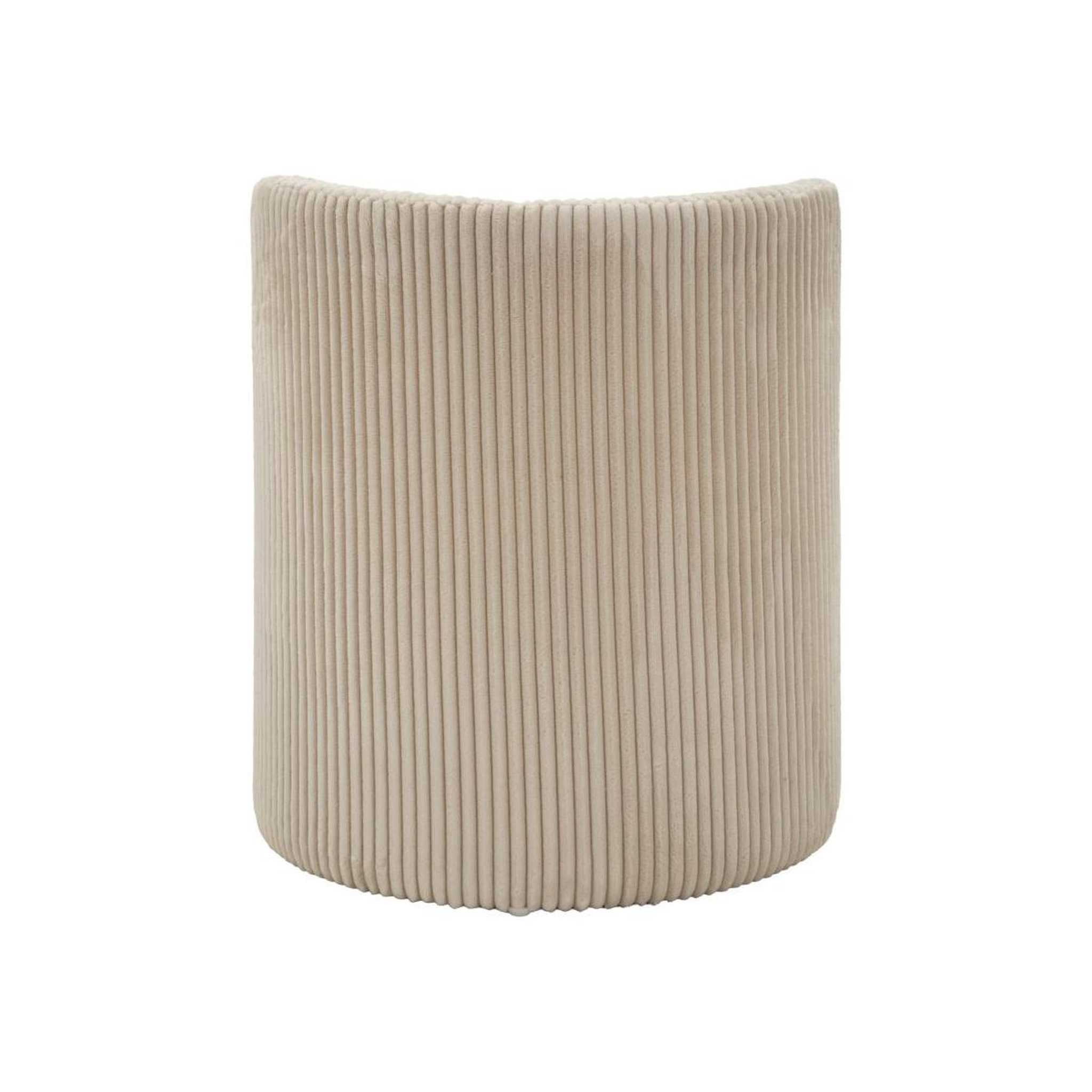 Voir la diapositive 5 : Paris Prix Pouf coffre en tissu côtelé  dublino  53cm blanc