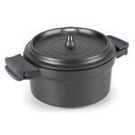 Lacor Cocotte ronde en fonte émaillée 20cm noir - 25921