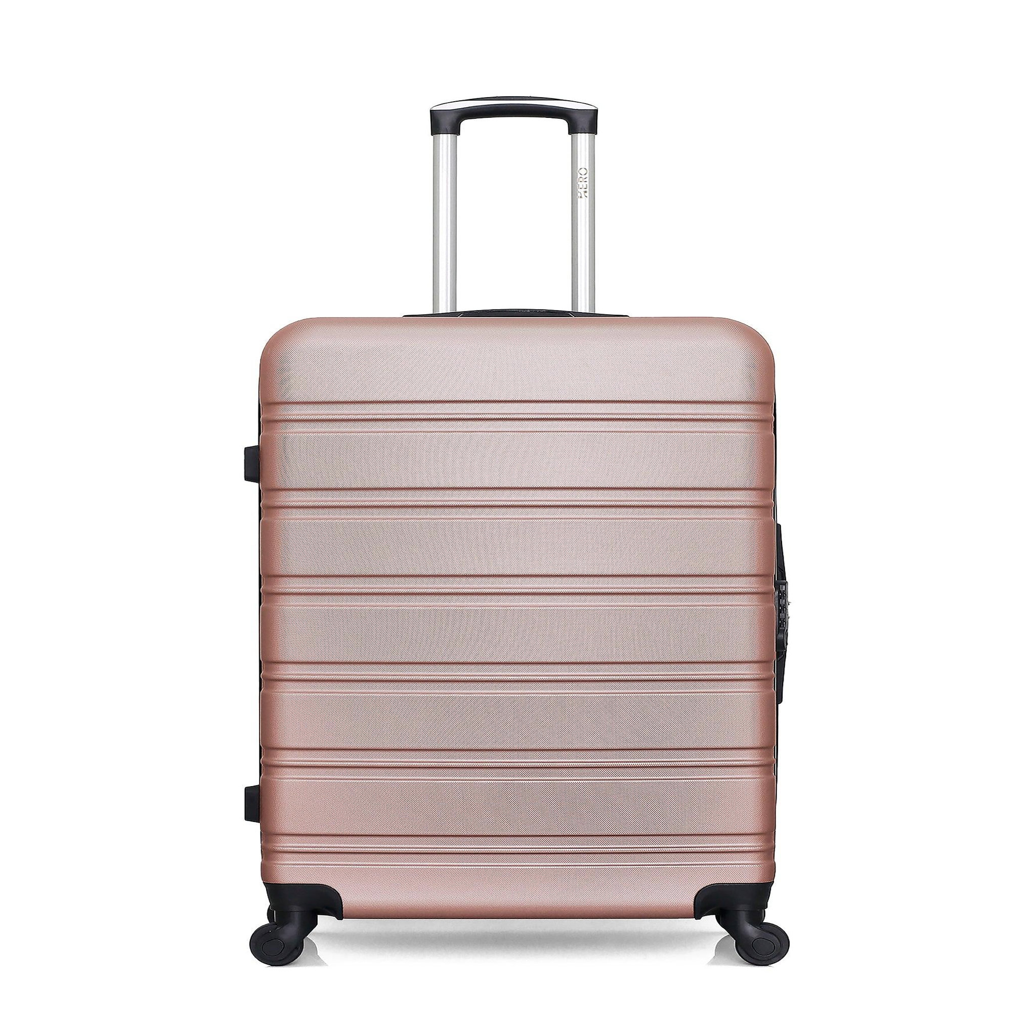 HERO Hero - valise grand format abs renoso 75 cm 4 roues. Coloris disponibles : Beige, Bleu, Gris, Noir, Rose