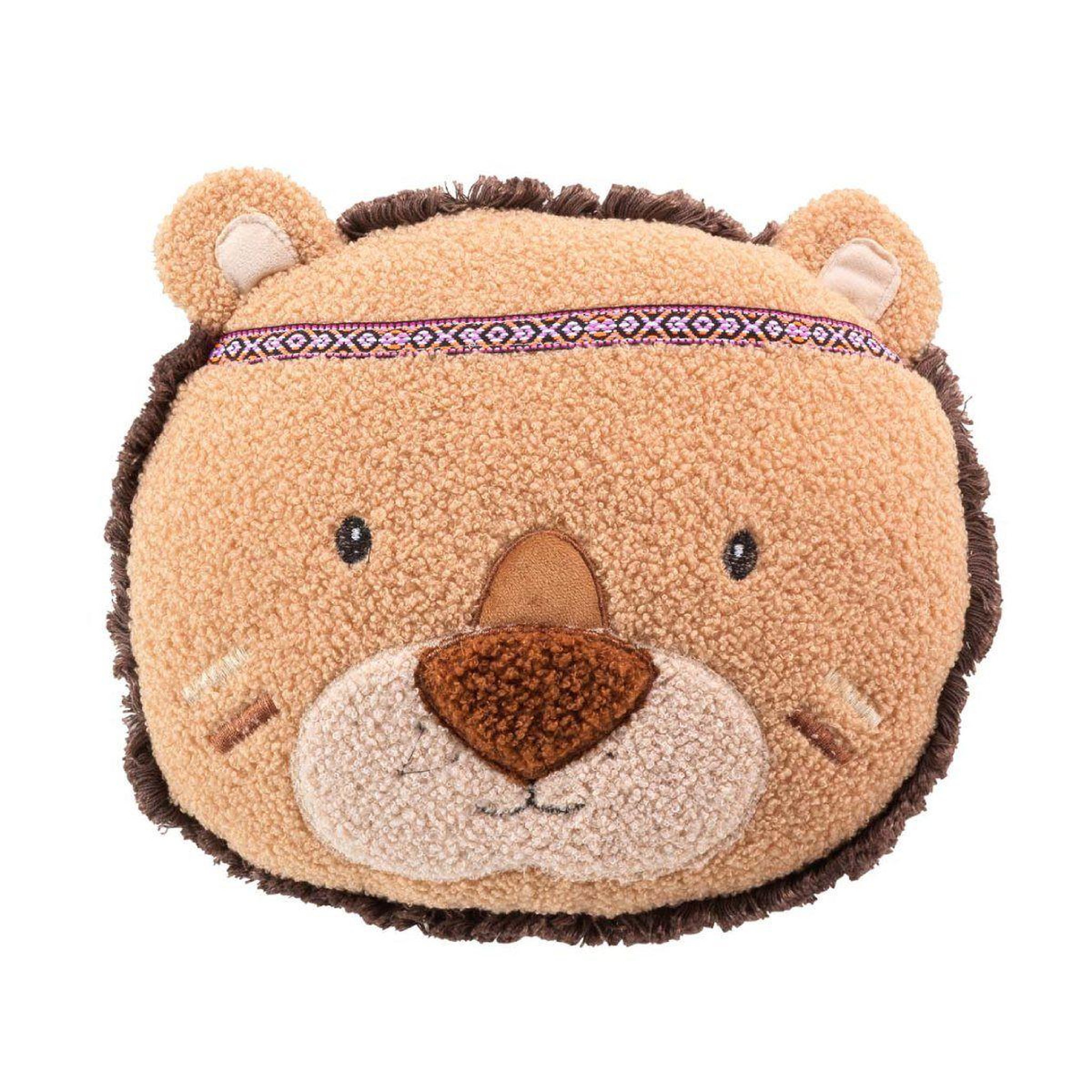 Douceur d'Intérieur Coussin déco enfant  lionceau  30x30cm marron
