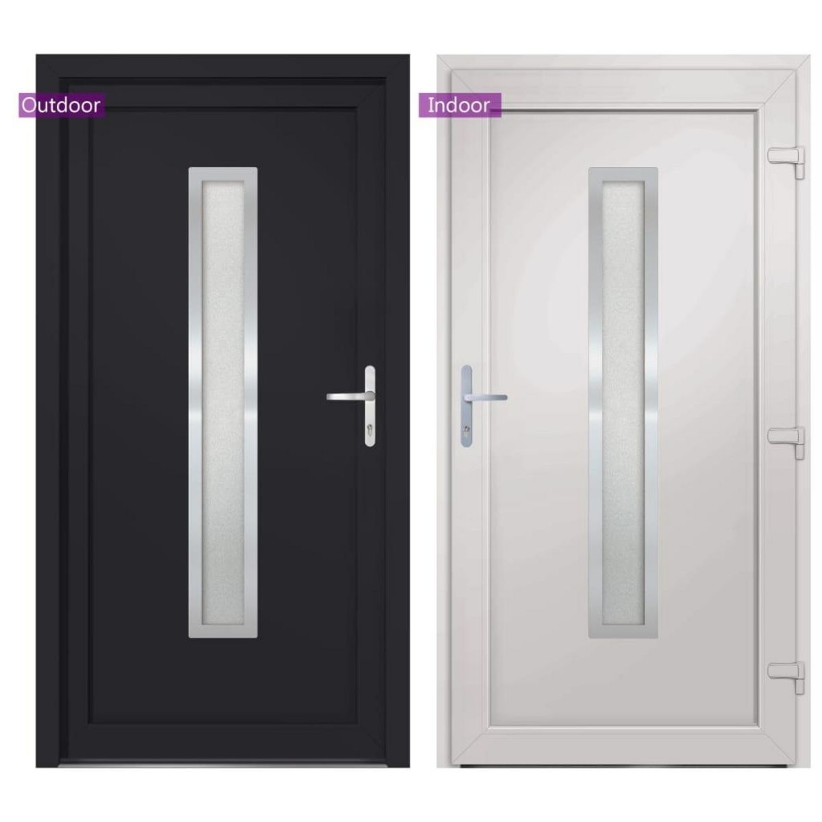 VIDAXL Porte d'entree anthracite 98x200 cm PVC