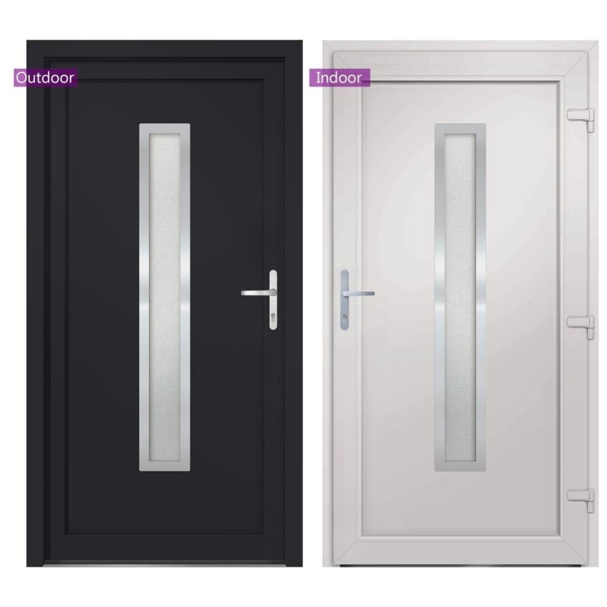VIDAXL Porte d'entree anthracite 98x200 cm PVC
