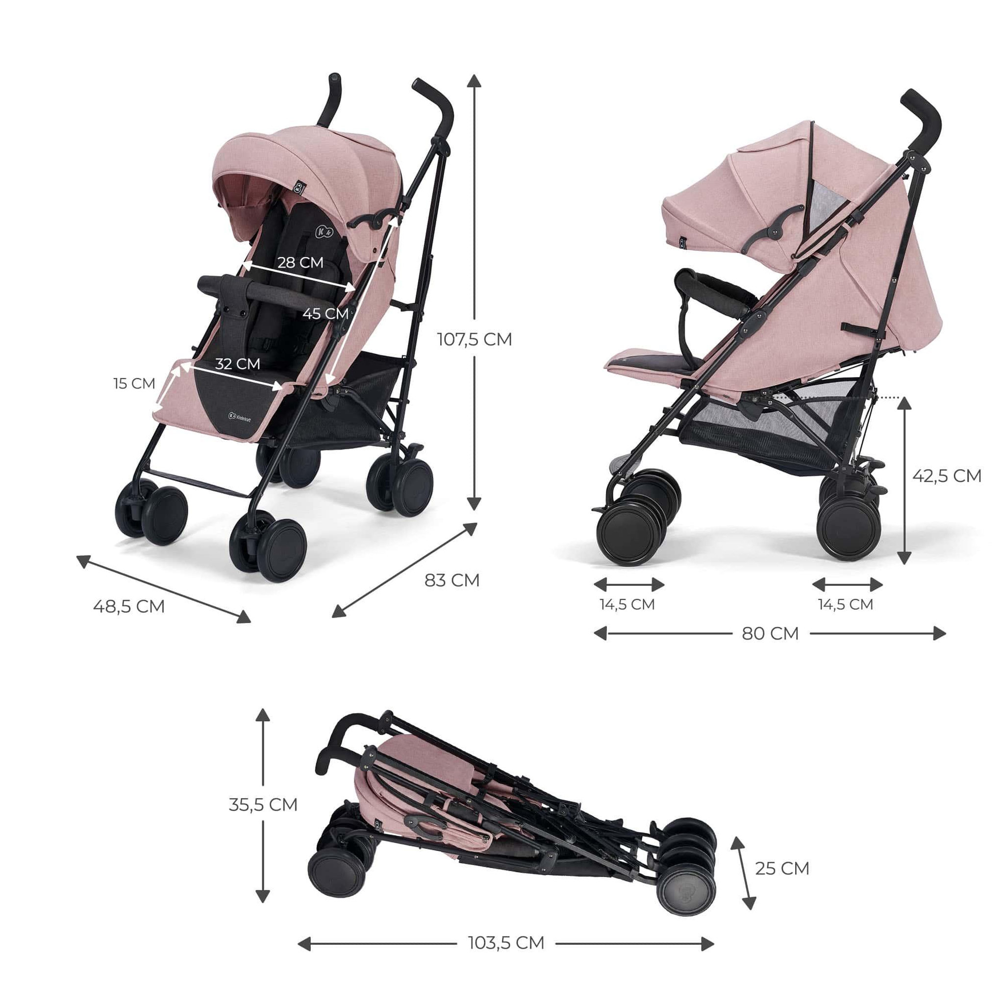 Voir la diapositive 6 : KINDERKRAFT Poussette canne compacte dossier repose reglable