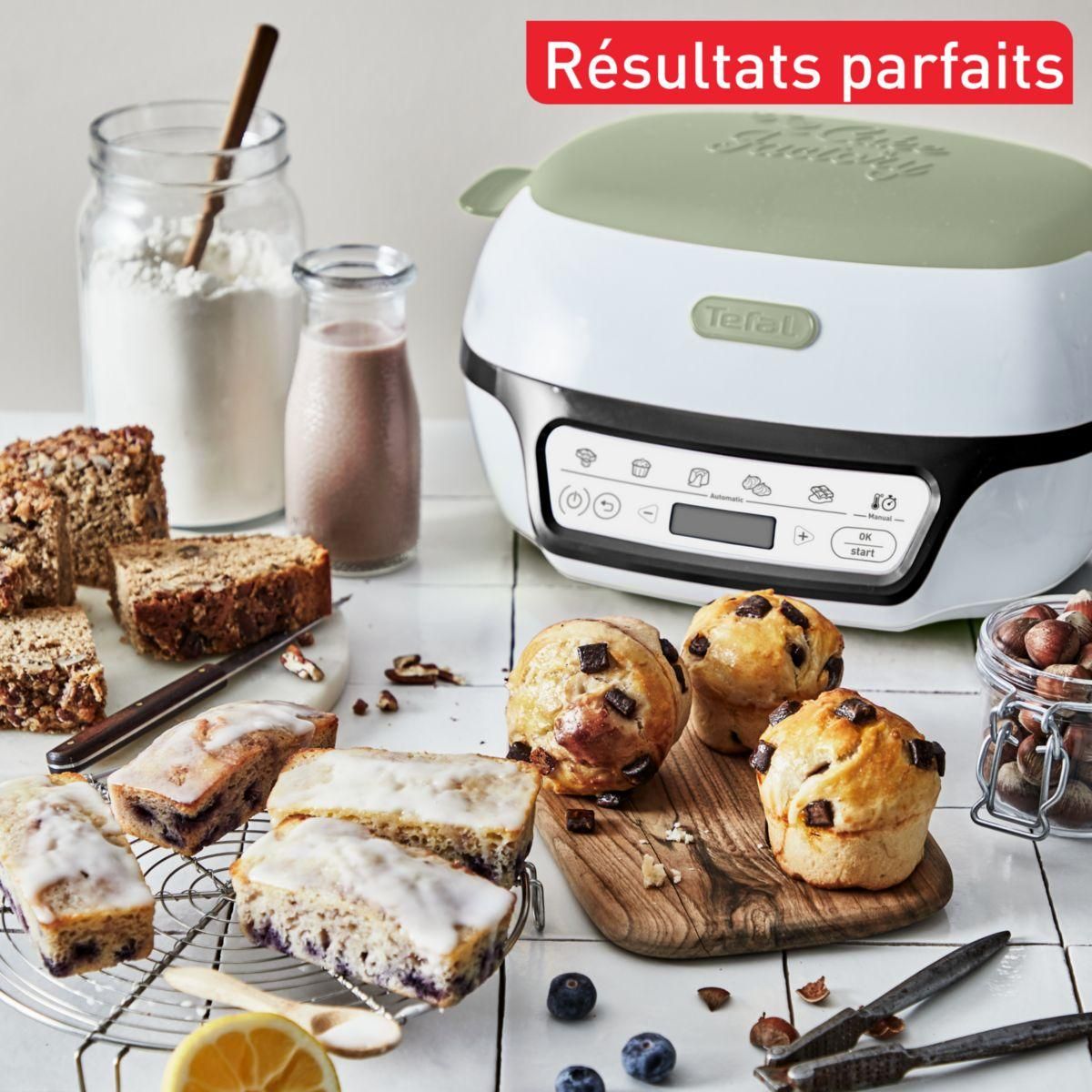 TEFAL Machine à gâteaux cake factory pistache KD804310 creabake