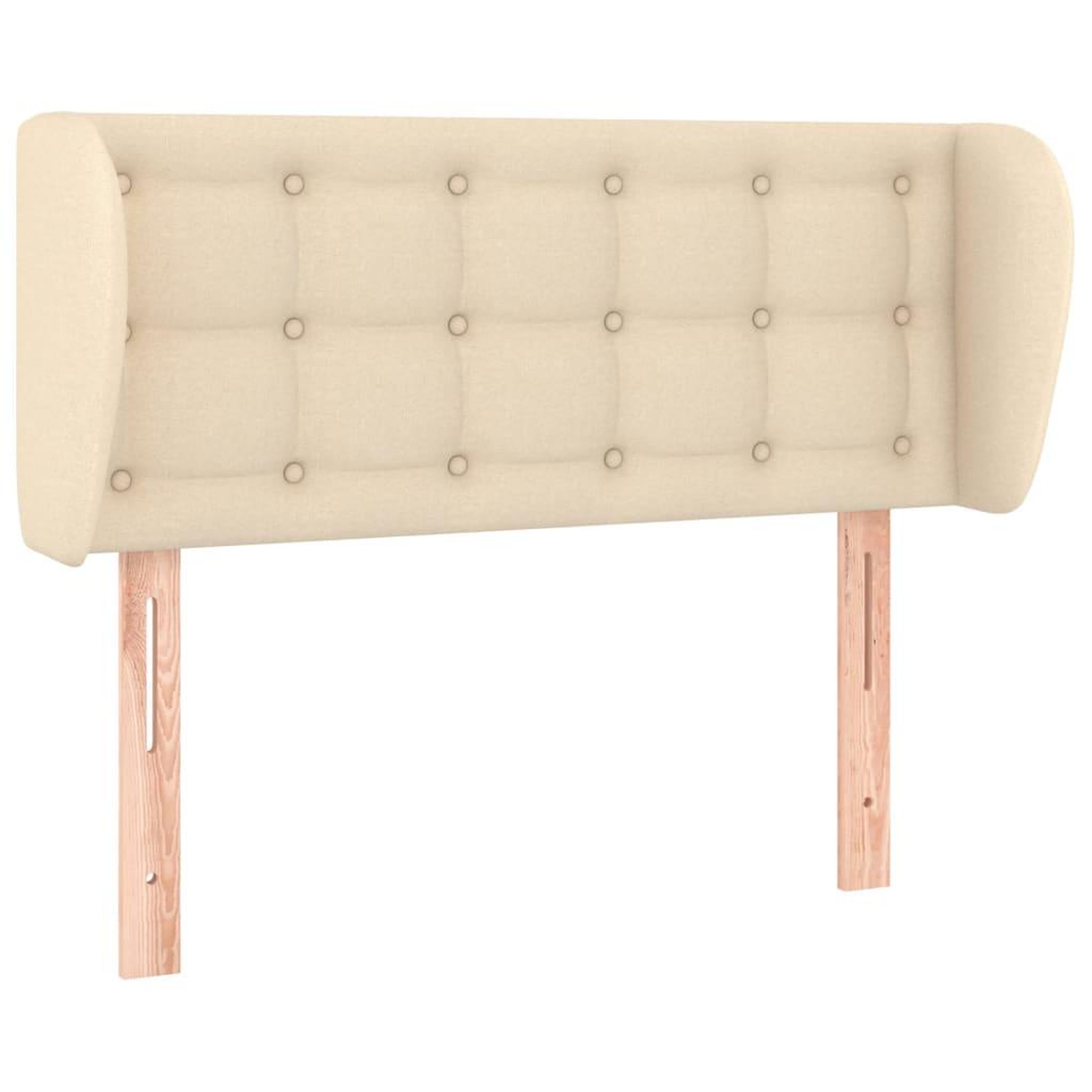 Voir la diapositive 2 : VIDAXL Tete de lit avec oreilles Creme 83x23x78/88 cm Tissu