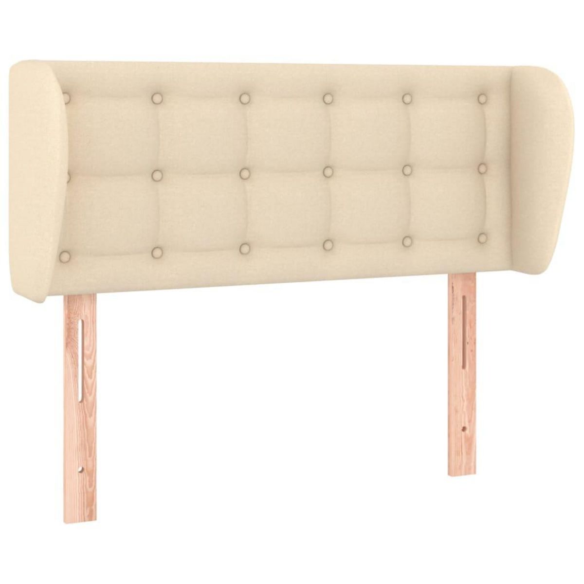 VIDAXL Tete de lit avec oreilles Creme 83x23x78/88 cm Tissu