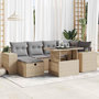 Voir la diapositive 1 : VIDAXL Salon de jardin avec coussins 8 pcs beige resine tressee