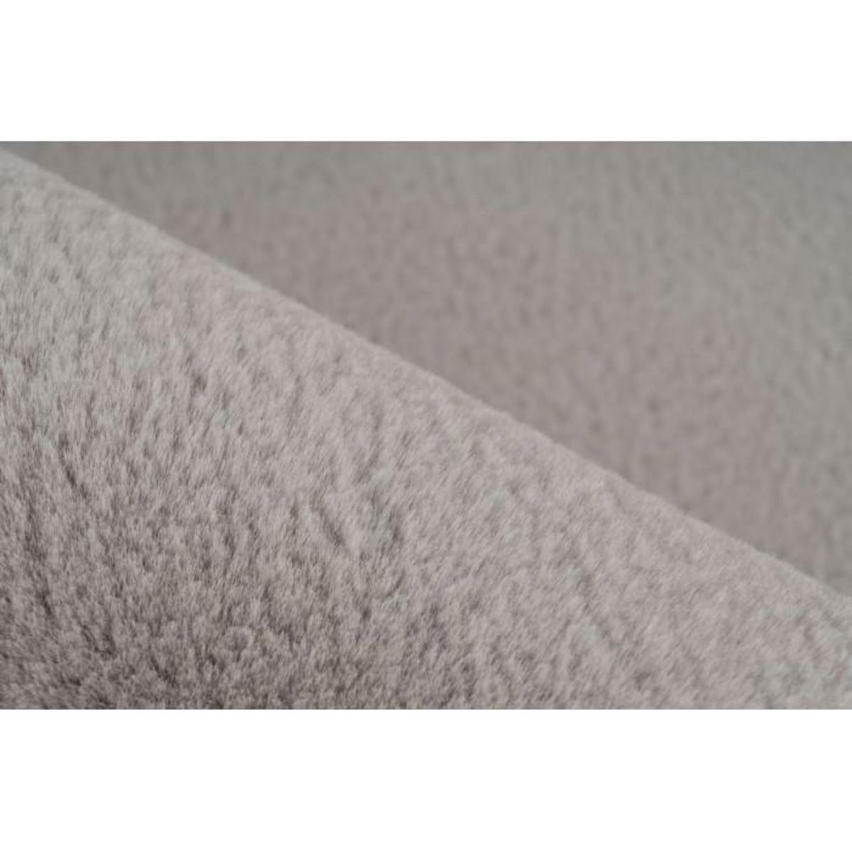 Paris Prix Tapis Uni Doux à Poils Longs  Rabbit  Argent