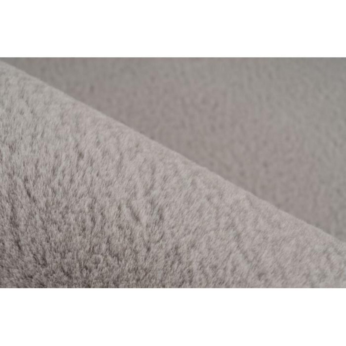 Paris Prix Tapis Uni Doux à Poils Longs  Rabbit  Argent