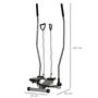 Voir la diapositive 3 : HOMCOM Stepper avec guidon extenseurs écran LCD multifonction acier ABS gris noir