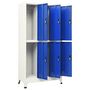 Voir la diapositive 5 : VIDAXL Armoire a casiers Gris et bleu 90x45x180 cm Acier