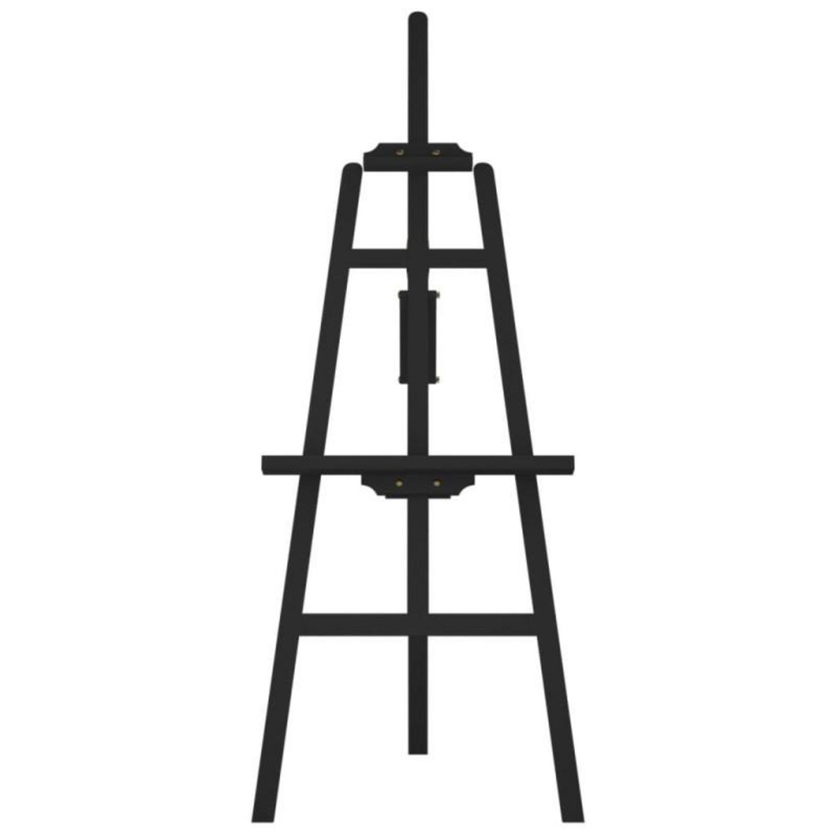 VIDAXL Chevalet noir 53,5x95x127 cm bois de pin massif