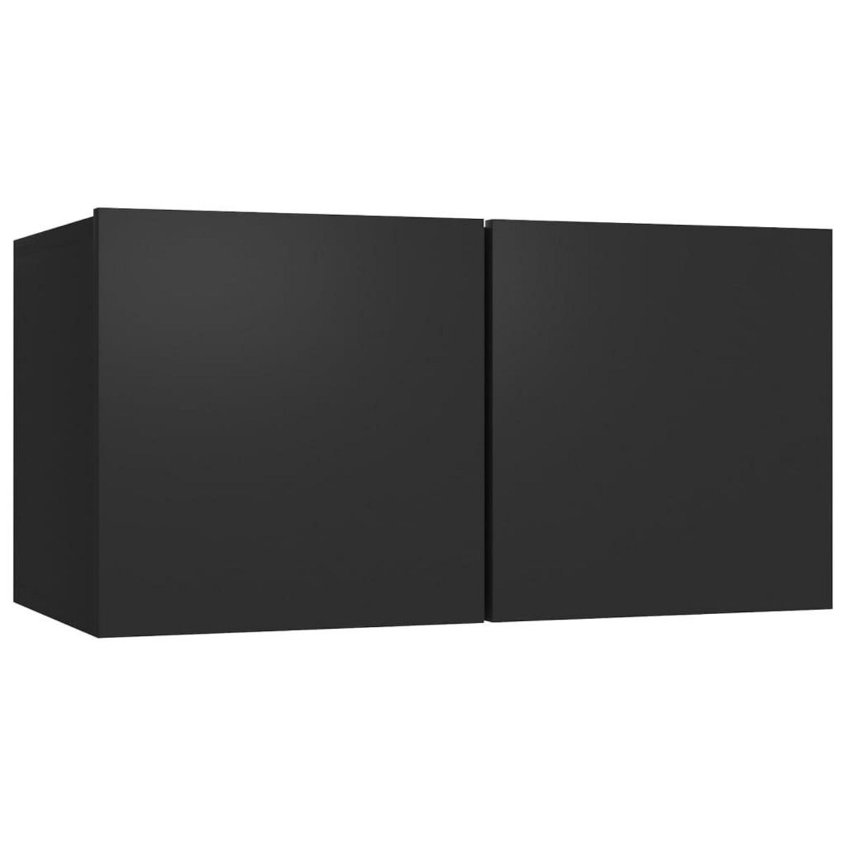 VIDAXL Ensemble de meuble TV 2 pcs Noir Bois d'ingenierie