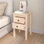 Voir la diapositive 3 : VIDAXL Tables de chevet 2 pcs 40x35x61,5 cm Bois de pin massif