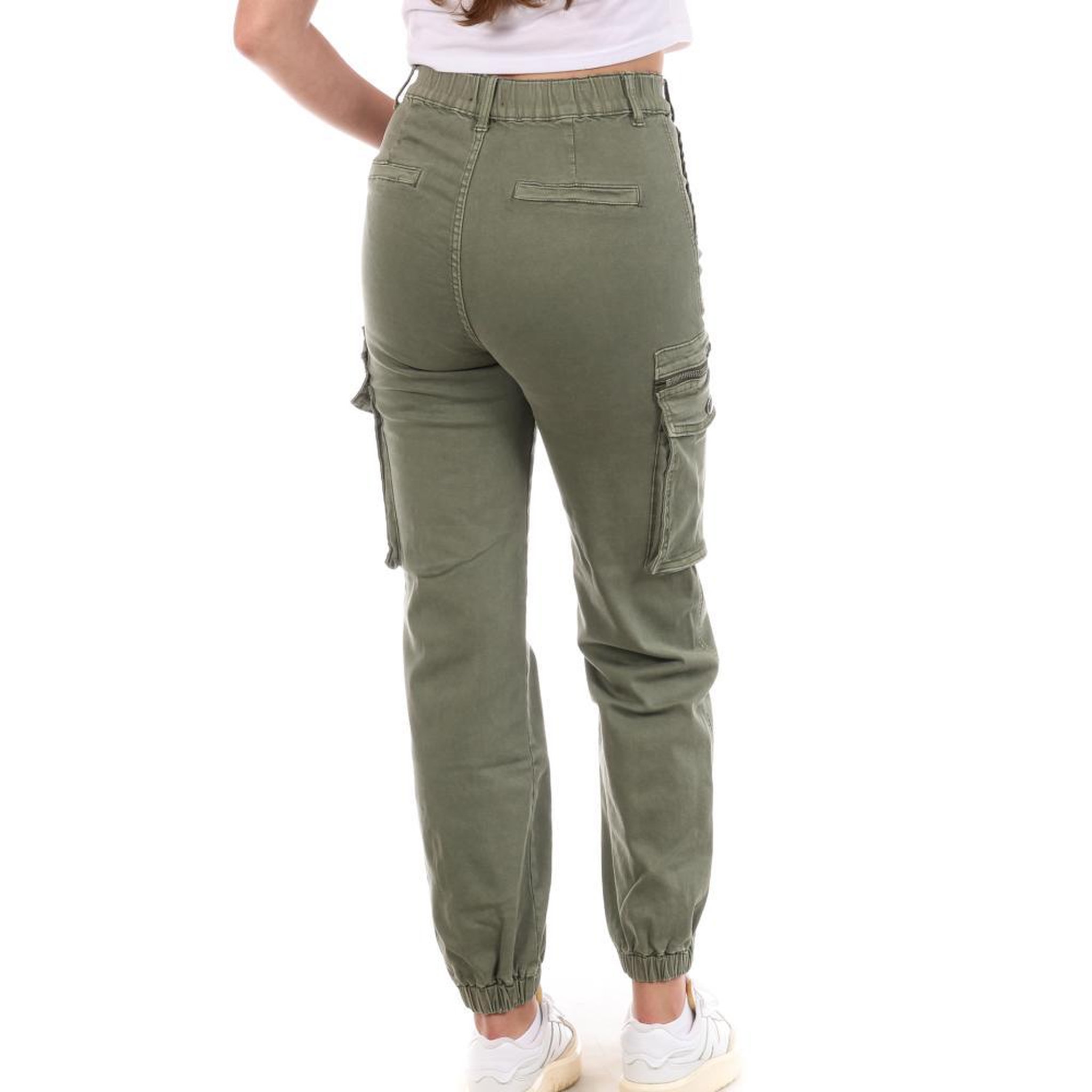 Voir la diapositive 2 : MONDAY PREMIUM Pantalon Cargo Kaki Femme Monday Premium 3178