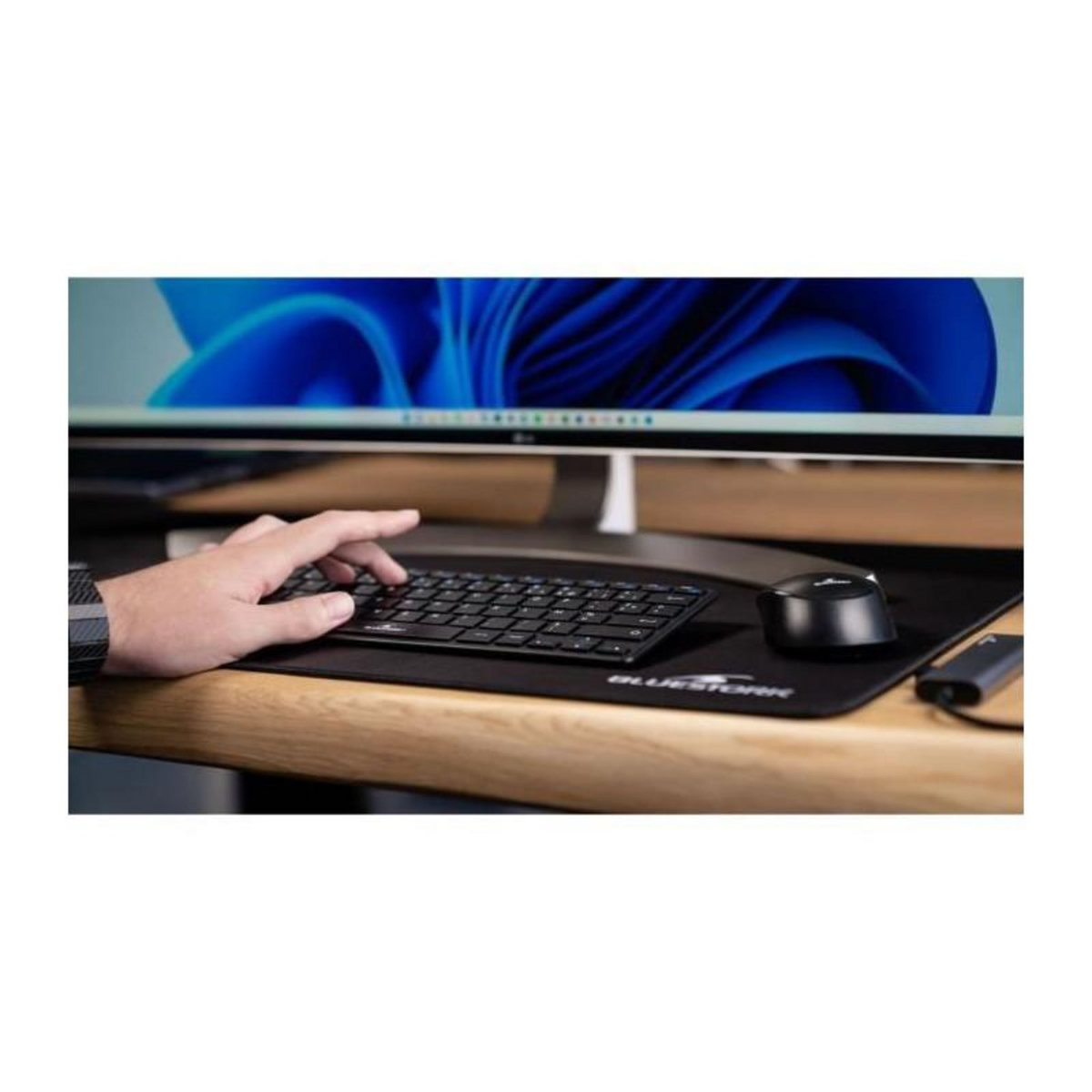 BLUESTORK Pack Clavier et souris sans fil - BLUESTORK - PACK-MINI/FR - Ultra compact - Noir