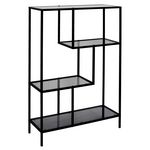 The Home Deco Factory Etagère en verre fumé Edison - H. 113 cm - Noir