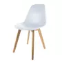 The Home Deco Factory Chaise scandinave Coque - H. 83 cm - Blanc