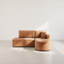 Voir la diapositive 5 : BEST MOBILIER Miro - canapé d'angle droit 4 places convertible avec coffre en velours texturé