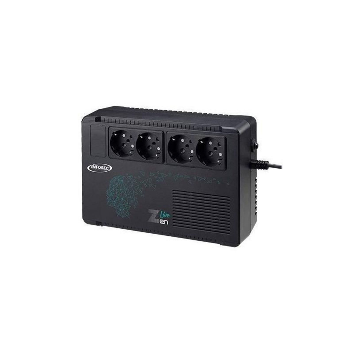 Infosec INFOSEC Zen Live 500 - Onduleur Line Interactive 500 VA 4 Prises FR/SCHUKO - Garantie 2 ans