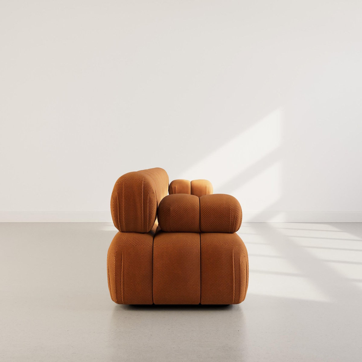 LISA DESIGN Ruby - canapé droit modulable 3 places en velours texturé