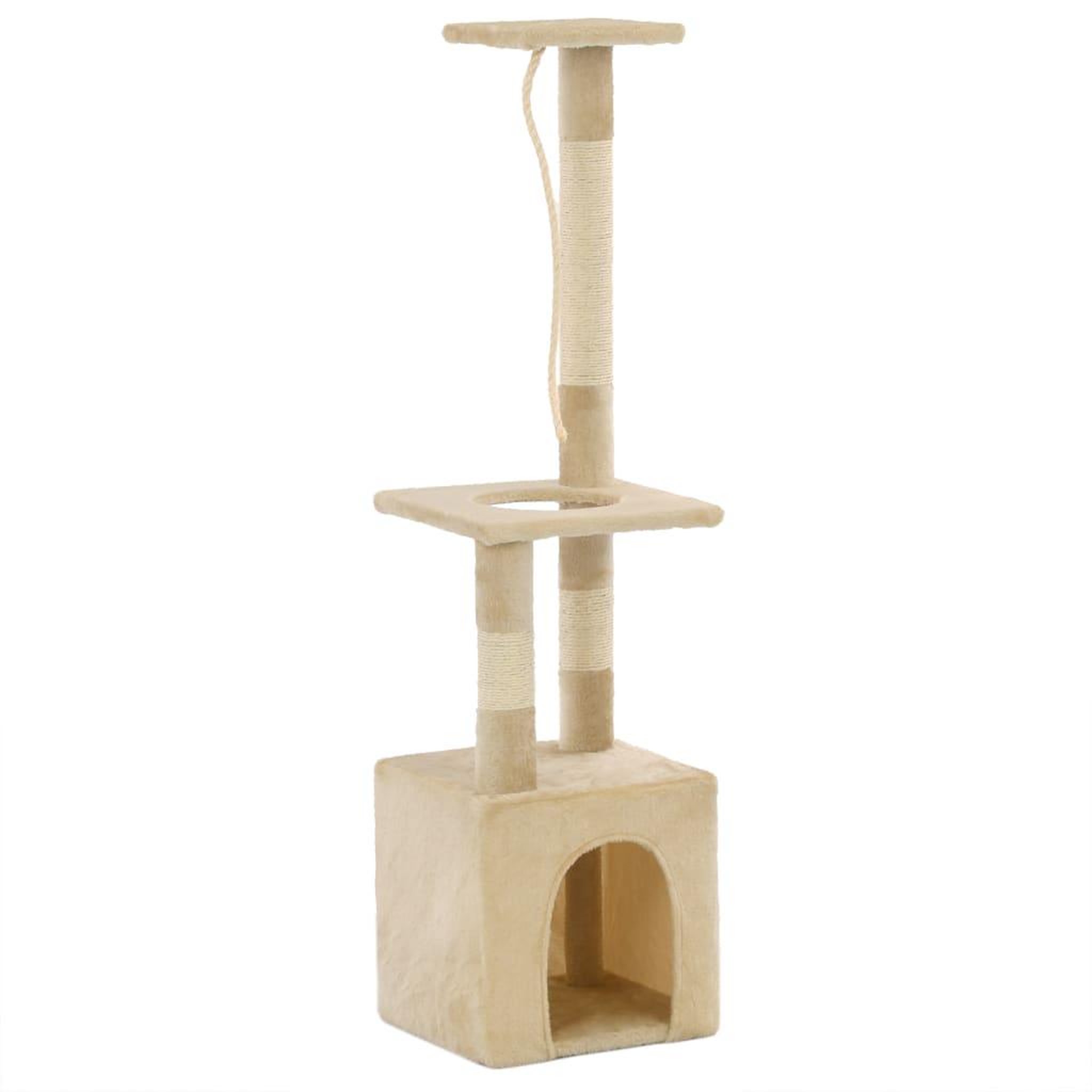 Voir la diapositive 3 : VIDAXL Arbre a chat avec griffoirs en sisal 109 cm Beige