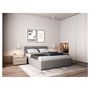 Voir la diapositive 7 : Lit coffre avec sommier relevable et tête de lit arrondie en tissu 160x200 cm CARVOEIRO