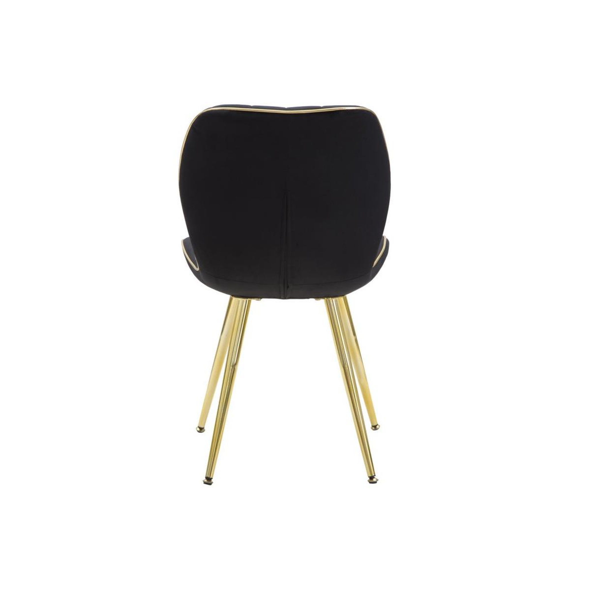 Voir la diapositive 5 : Paris Prix Lot de 2 chaises en tissu  paris  77cm noir & or