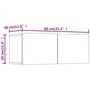 Voir la diapositive 6 : VIDAXL Meubles TV 2 pcs gris beton 80x30x30 cm bois d'ingenierie