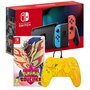 NINTENDO Console Nintendo Switch Joy-Con Bleu et Rouge + Pokémon Bouclier + Manette Filaire Pikachu Nintendo Switch