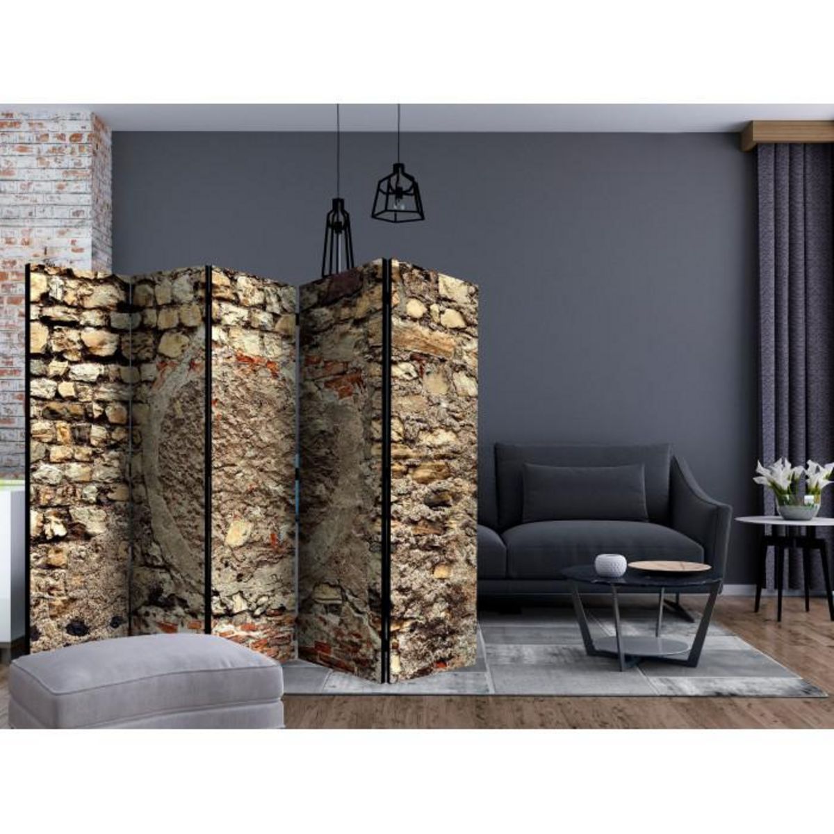 Paris Prix Paravent 5 Volets  Stony Battle  172x225cm