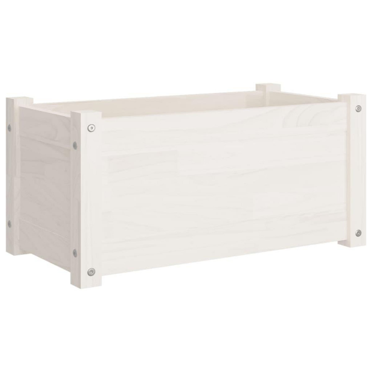 VIDAXL Jardiniere blanc 60x31x31 cm bois de pin massif