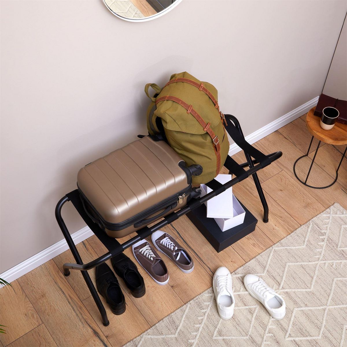 IDIMEX Porte-valise VOYAGE, structure pliable en métal