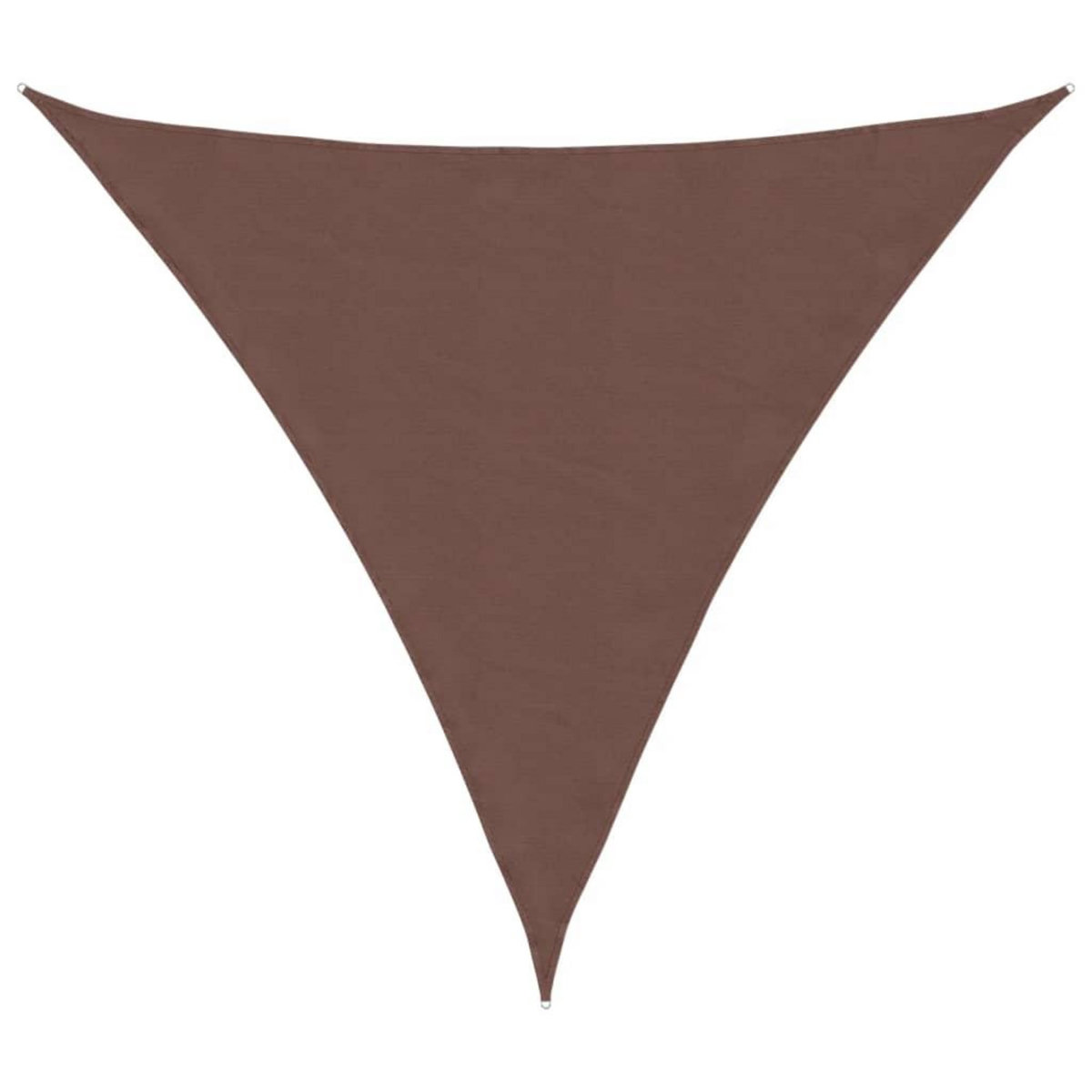 VIDAXL Voile de parasol tissu oxford triangulaire 4x4x4 m marron