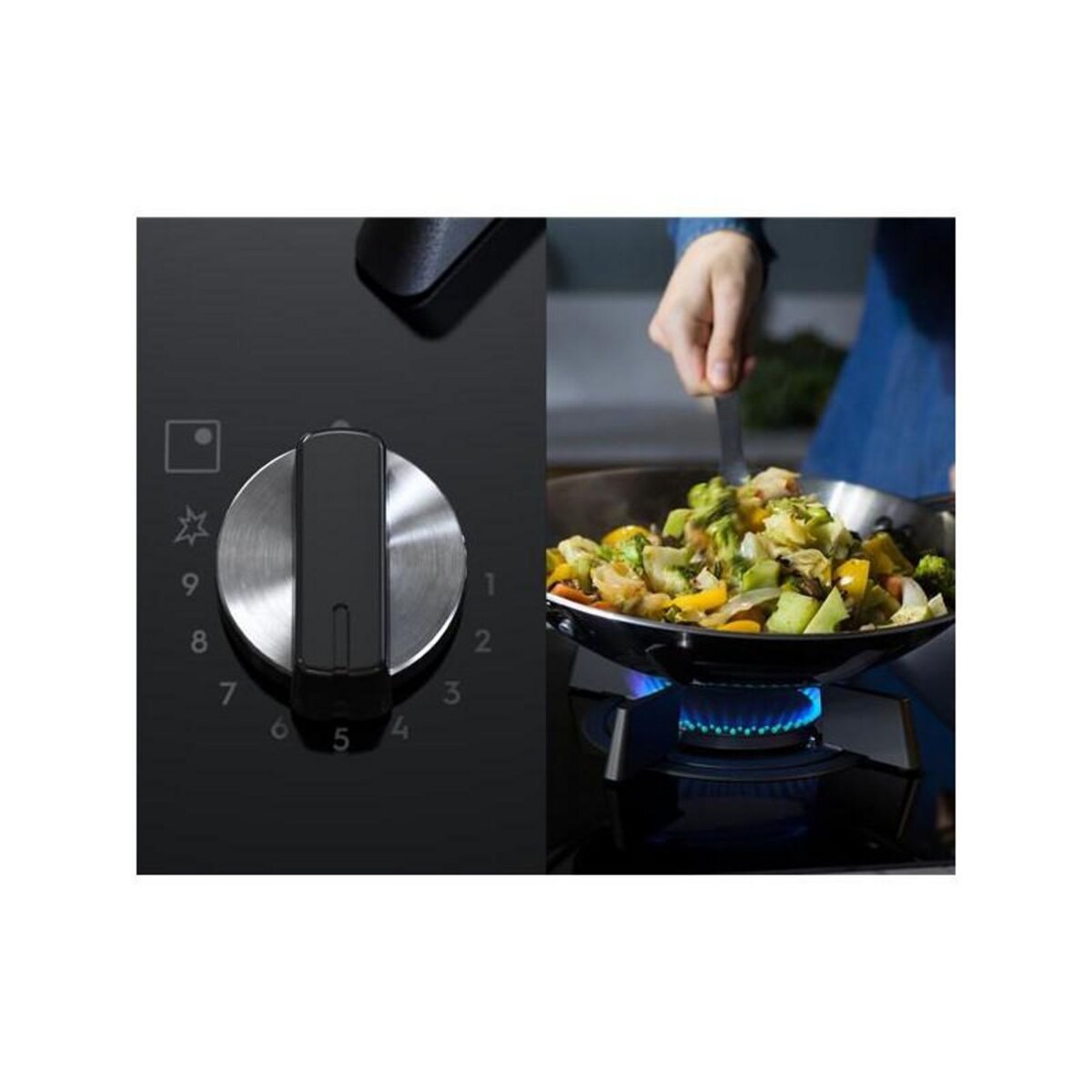 ELECTROLUX TABLE DE CUISSON MIXT INDUCTION GAZ - Série 800 - Largeur (mm):590 - 4 ELECTROLUX - KDI641723K