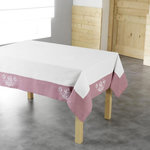 Paris Prix Nappe Brodée  Bonheur  140x240cm Rose
