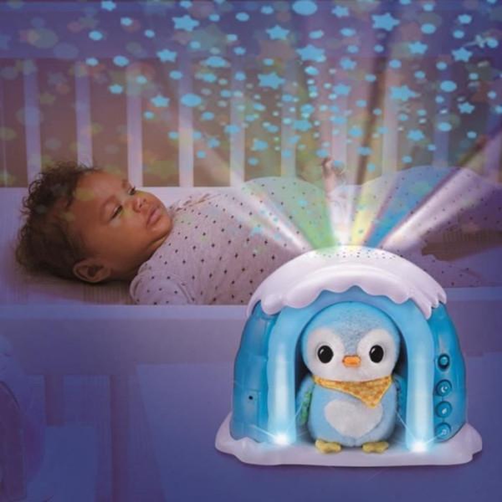 Voir la diapositive 5 : VTECH BABY Vtech veilleuse p'tit pingouin nuit etoilee