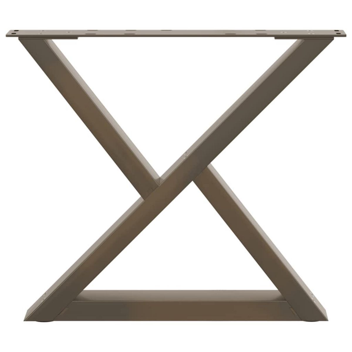 VIDAXL Pieds de table basse 2pcs acier naturel 60x(42-43,3)cm