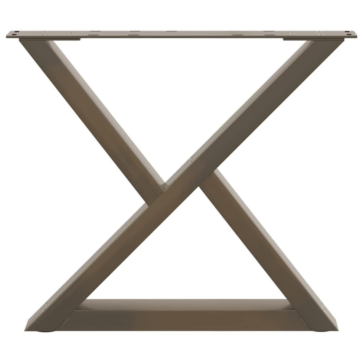 VIDAXL Pieds de table basse 2pcs acier naturel 60x(42-43,3)cm