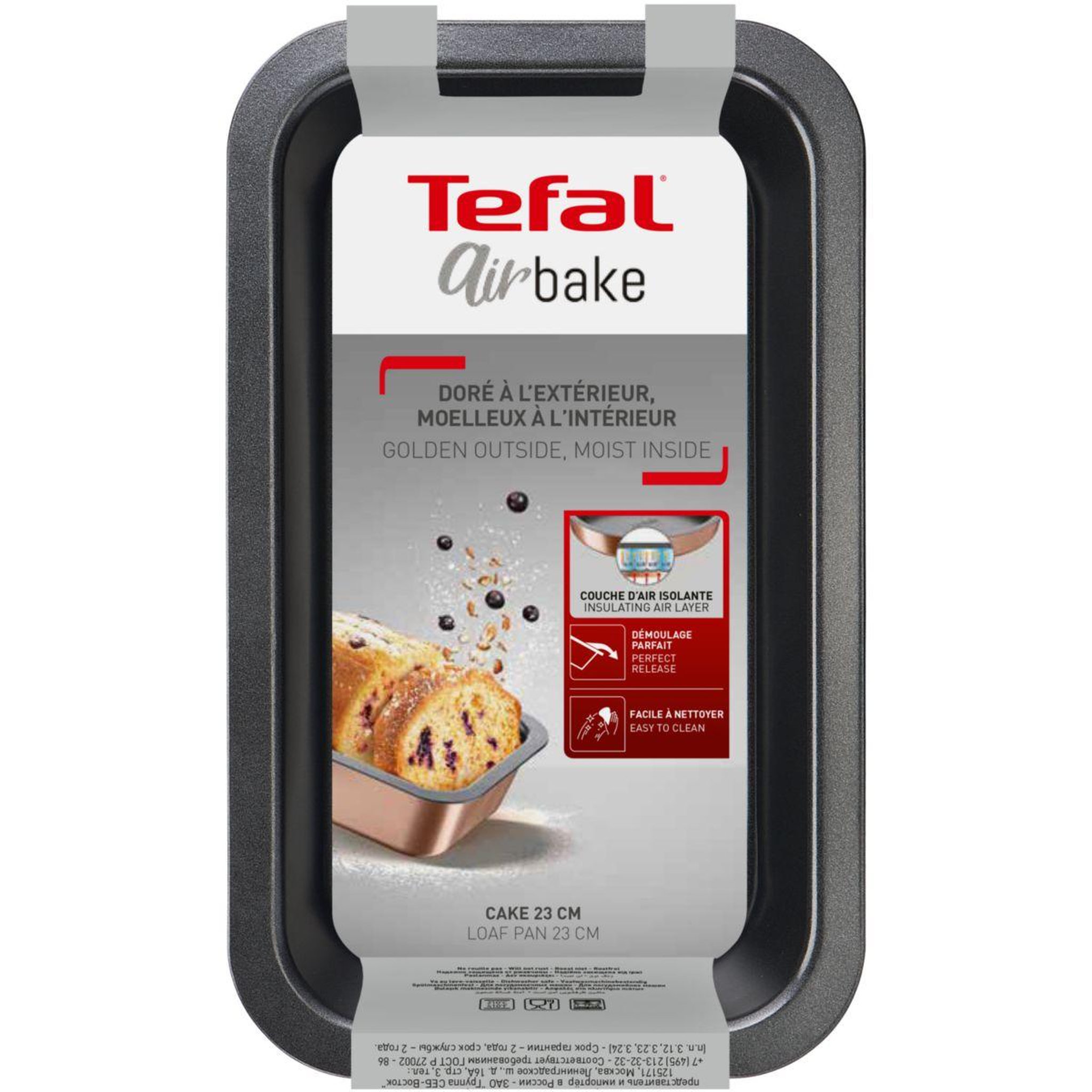 Voir la diapositive 4 : TEFAL Moule à cake Airbake  23 cm